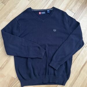 Chaps Navy Blue V-Neck Sweater